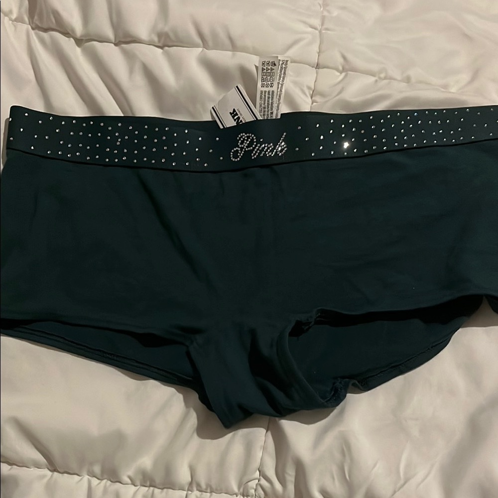 PINK Victoria's Secret Women's green Boyshorts